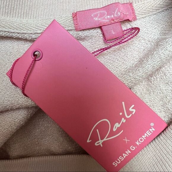 Rails x Susan G Komen Ramona Warrior Pink Tie Dye sweatshirt Large MSRP $168 - Picture 6 of 7